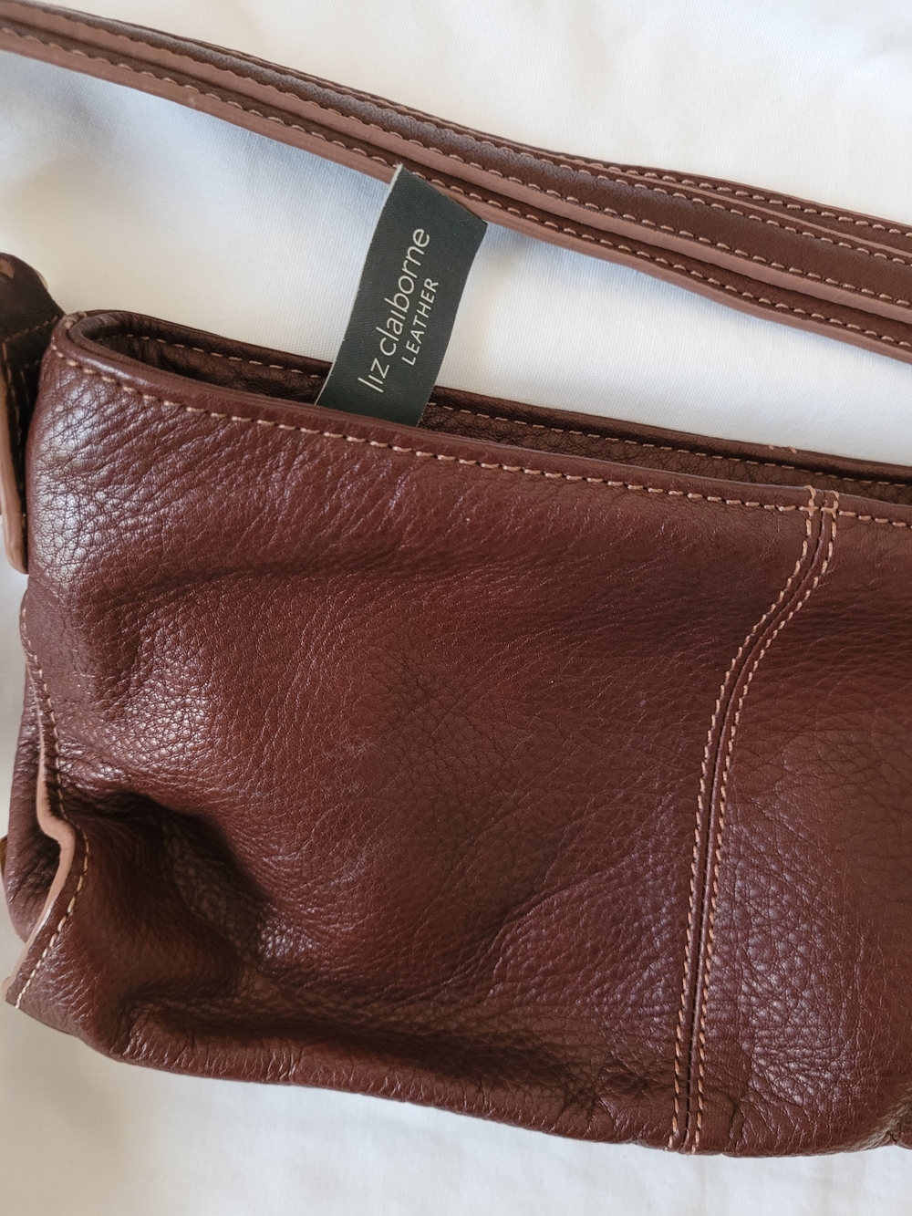 Vintage Deep Brown Leather Liz Claiborne purse. - Picture 9 of 16